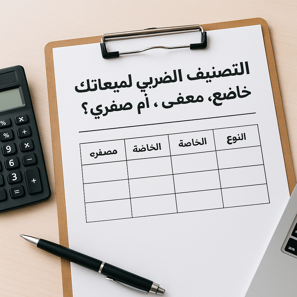 التصنيف الضريبي لمبيعاتك: خاضع، معفى، أم صفري؟